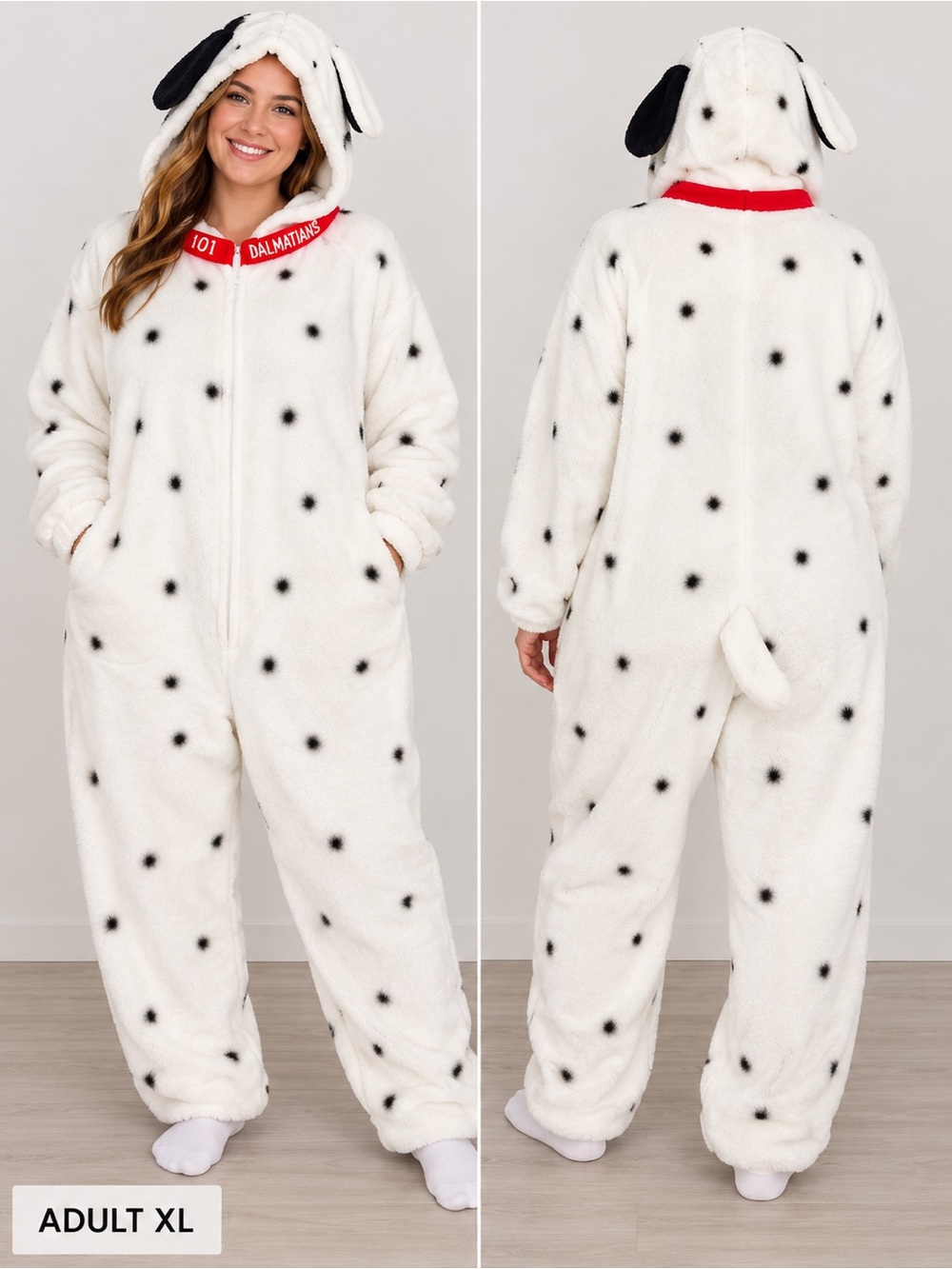 Vintage NEW Disney Catalog Store 101 Dalmatians Plush Dog Costume Adult Size XL